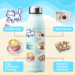 10/30/50PCS Ins Style Girls Cartoon Stickers Cute Dessert Animals Graffiti Decoration DIY Phone Notebook Fridge Suitcase Decals (ONLINE ORDER ONLY)