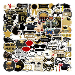 50pcs Graduation Cartoon Stickers Waterproof Laptop Phone Kids Toys Notebook Decor (Online Order Only)