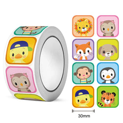 300pcs/Roll Cute Animal Motivational Stickers for Kids Reward & Self-Adhesive Labels for Elementary Students Stationery Stickers (ONLINE ORDER ONLY)