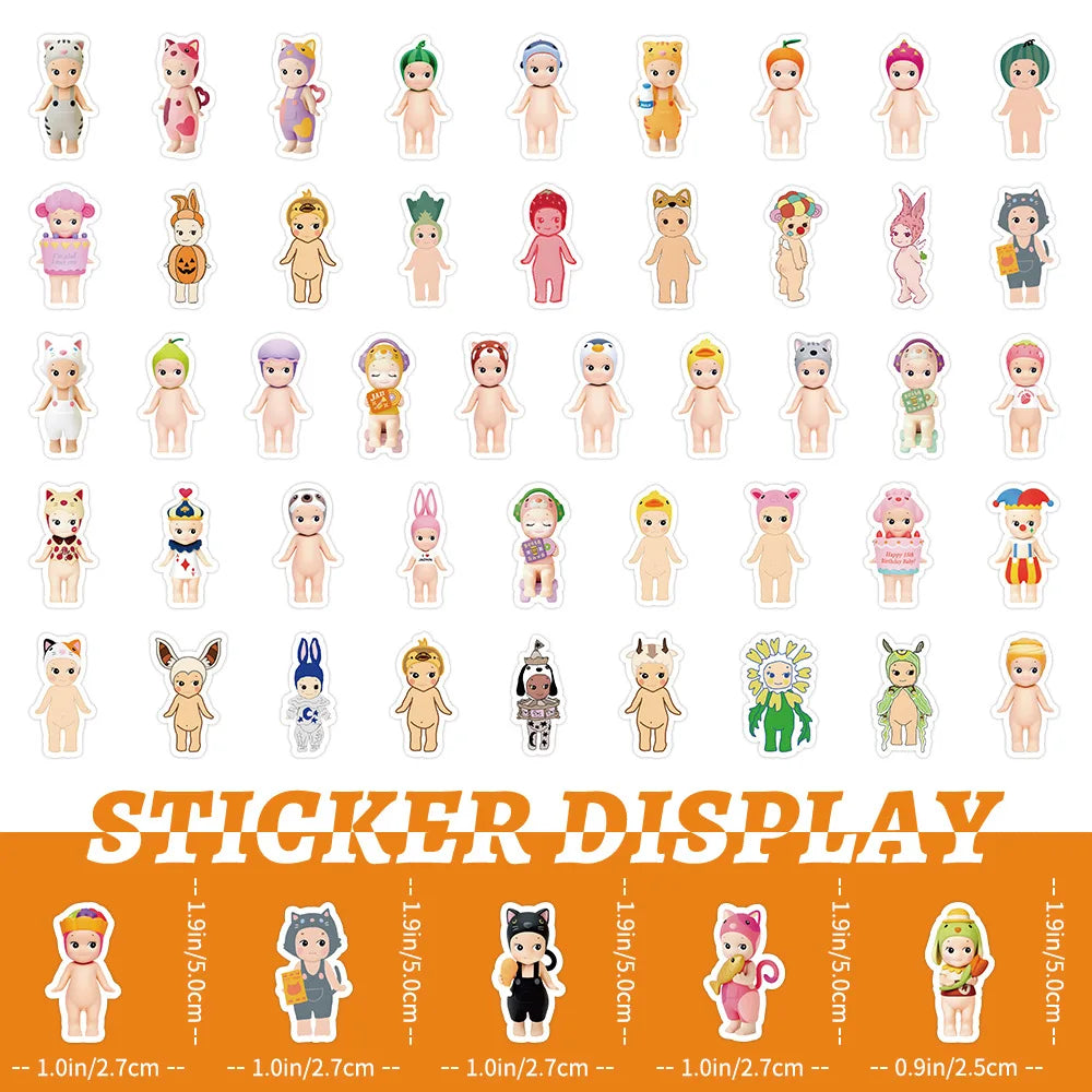 10/30/50/100PCS Kawaii Sunny Angel Stickers Character Goods Cartoon Decals Toys DIY Notebook Stationery Phone Bike Kids Gifts (ONLINE ORDER ONLY)