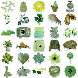 10/30/60PCS Ins Style Green Cartoon Cute VSCO Stickers Aesthetic Luggage Skateboard Phone Guitar Graffiti Sticker For Girls Kids (ONLINE ORDER ONLY)