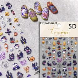 Cat Eye Shiny Blue Purple Spider Cross Love Heart Star Snake Web Jelly Thrilling Nail Art Stickers Manicure Decals Halloween (ONLINE ORDER ONLY)