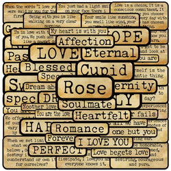 50 Pcs Love Phrase Retro Stickers Scrapbooking Craft Vinyl Decorative (ONLINE ORDER ONLY)