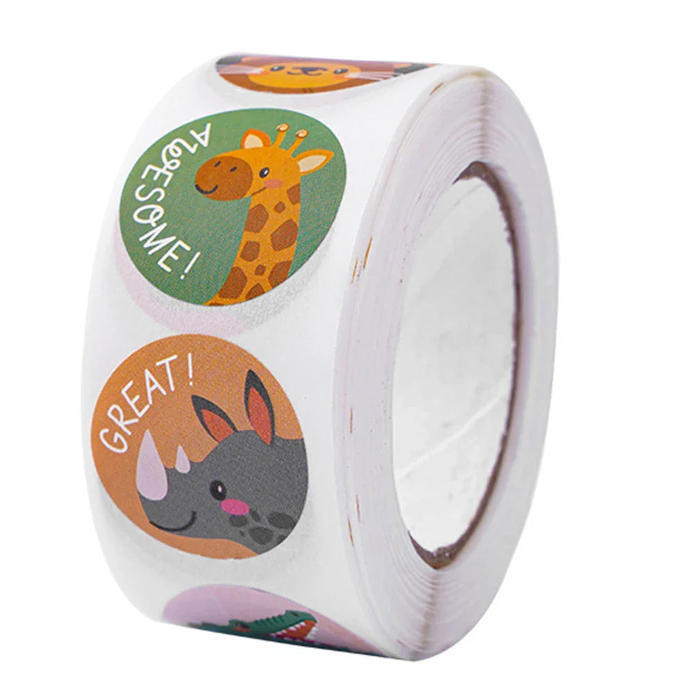 100-500pcs Reward Stickers Motivational Stickers For Kids For School Reward Students Teachers Cute Animals Stickers Labels (ONLINE ORDER ONLY)