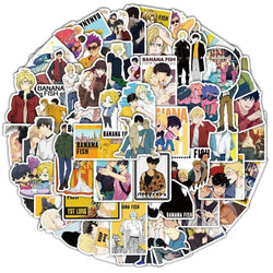 BANANA FISH Anime Stickers 50pcs for Laptop, Phone, Water Bottle, Scooter, Suitcase, Refrigerator (Online Order Only)
