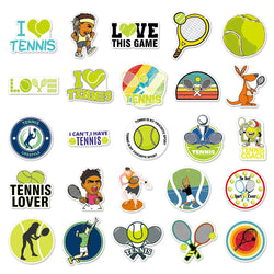 10/30/50PCS Love Tennis Cartoon Sports Sticker Graffiti Travel Luggage Fridge Laptop Waterproof Cool Sticker Decal (ONLINE ORDER ONLY)