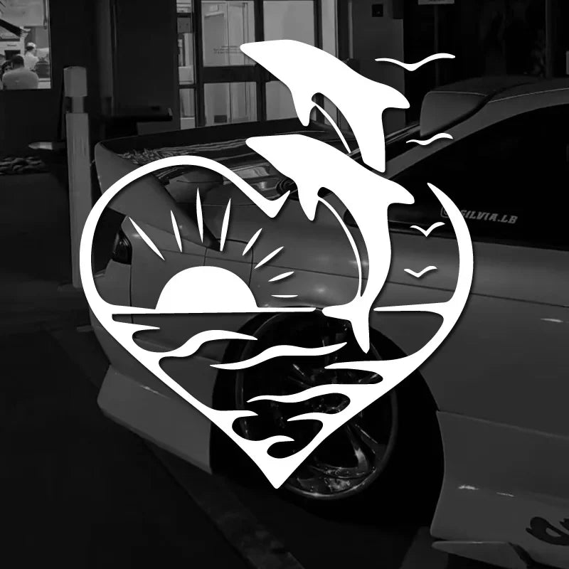 CUTE Dolphin Stickers Make Your Car Look Fun and Lovable,for  Cars, Trucks, Walls, Laptops, Windows, Motorcycles, Bumpers (ONLINE ORDER ONLY)