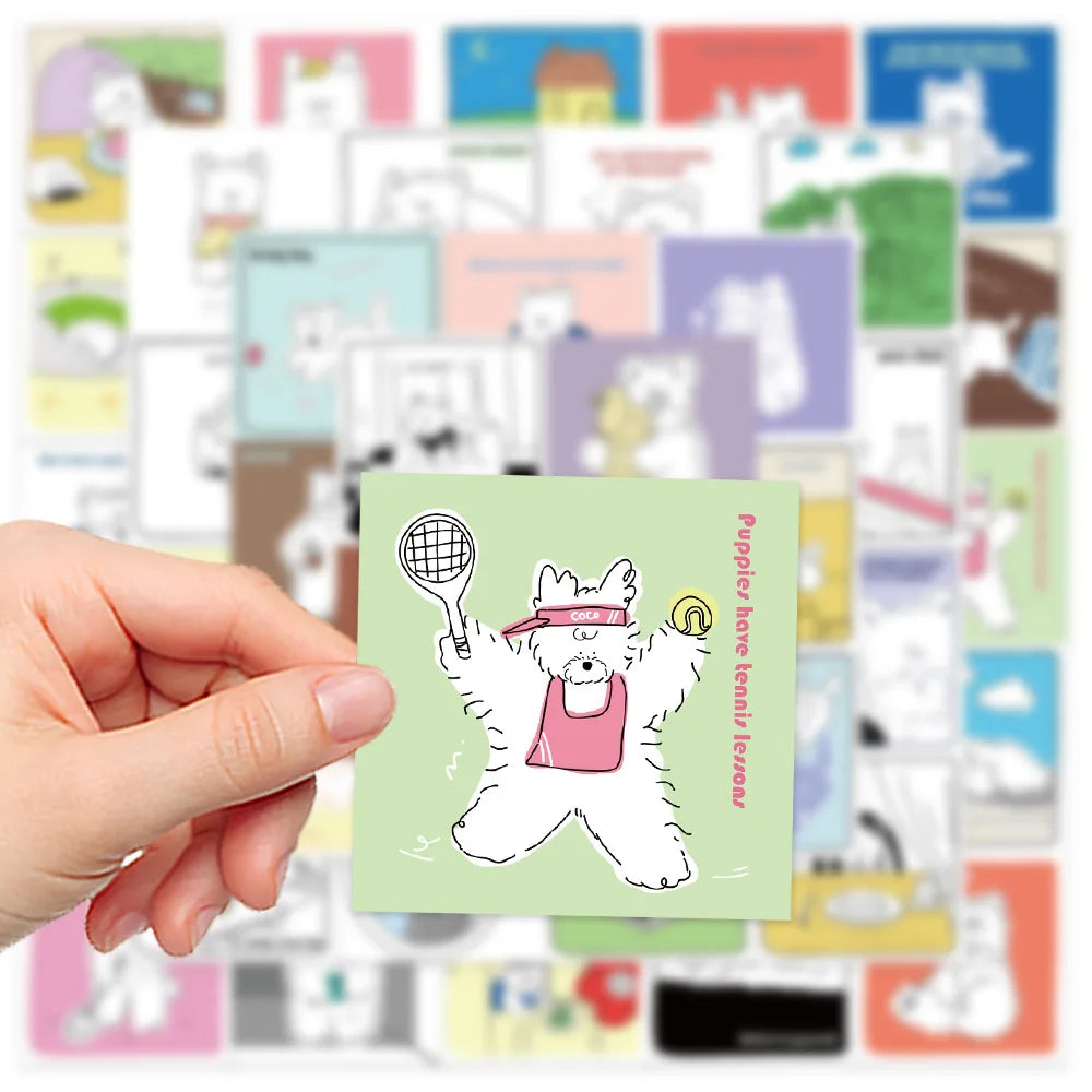 10/20/40PCS West Highland Dog White Terrier Sticker Packs (ONLINE ORDER ONLY)