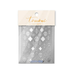 Gold Stamped Silver Totems Geometric Patterns Figure 5D Self Adhesive Nail Art Stickers Stars Bohemia Manicure Decals Wholesale (Online Order Only)
