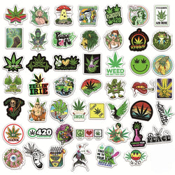 10/30/50/100PCS Funny Characters Leaves Weed Smoking Graffiti Stickers Car Travel Luggage Guitar Laptop Waterproof Cool Sticker (ONLINE ORDER ONLY)