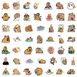 10/30/50/100pcs Kawaii Animal Capybara Graffiti Stickers Notebook Laptop Phone Suitcase Diary Waterproof Sticker for Kids Toys (ONLINE ORDER ONLY)