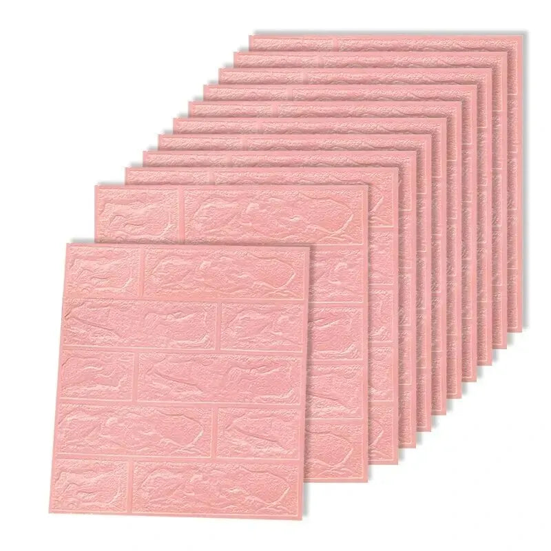 3D Three-dimensional Wall Stickers Self-adhesive Wallpaper Anti-collision Decorative Stickers 10pc (Online Order Only)