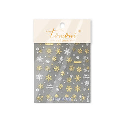 Shiny Pink Silver Hot Stamping Snow Adhesive Nail Art Sticker Snowflake Rhinestone Manicure Decal Nail Supplies for Professional (Online Order Only)