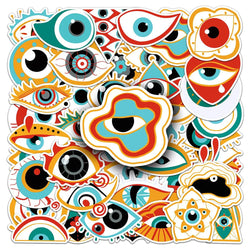 Gothic Evil Eyes Graffiti Stickers Decals Waterproof for Skateboard Laptop Suitcase Motorcycle Guitar (Online Order Only)