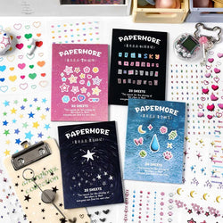 20Pages/piece Korean Ins Starlight Dot Series Decorative Stickers Phone Case Laptop DIY Idol Photocard Kawaii Journal Sticker (Online Order Only)