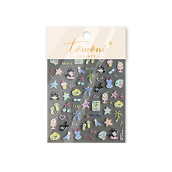 Summer Beach Bikini Watermelon Hat Sandals Ice Cream Shell Conch Starfish Cat Duck Nail Art Decoration Stickers Manicure Decals (ONLINE ORDER ONLY)