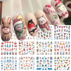 Penguin Winter Nail Stickers Animal Snowflake Decals Xmas Foils (Online Order Only)