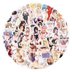 10/30/60/120PCS Sexy Girl Cartoon Hentai Stickers Anime Waifu Graffiti DIY Laptop Phone Cup Car Bike Skateboard Guitar Decals (ONLINE ORDER ONLY)