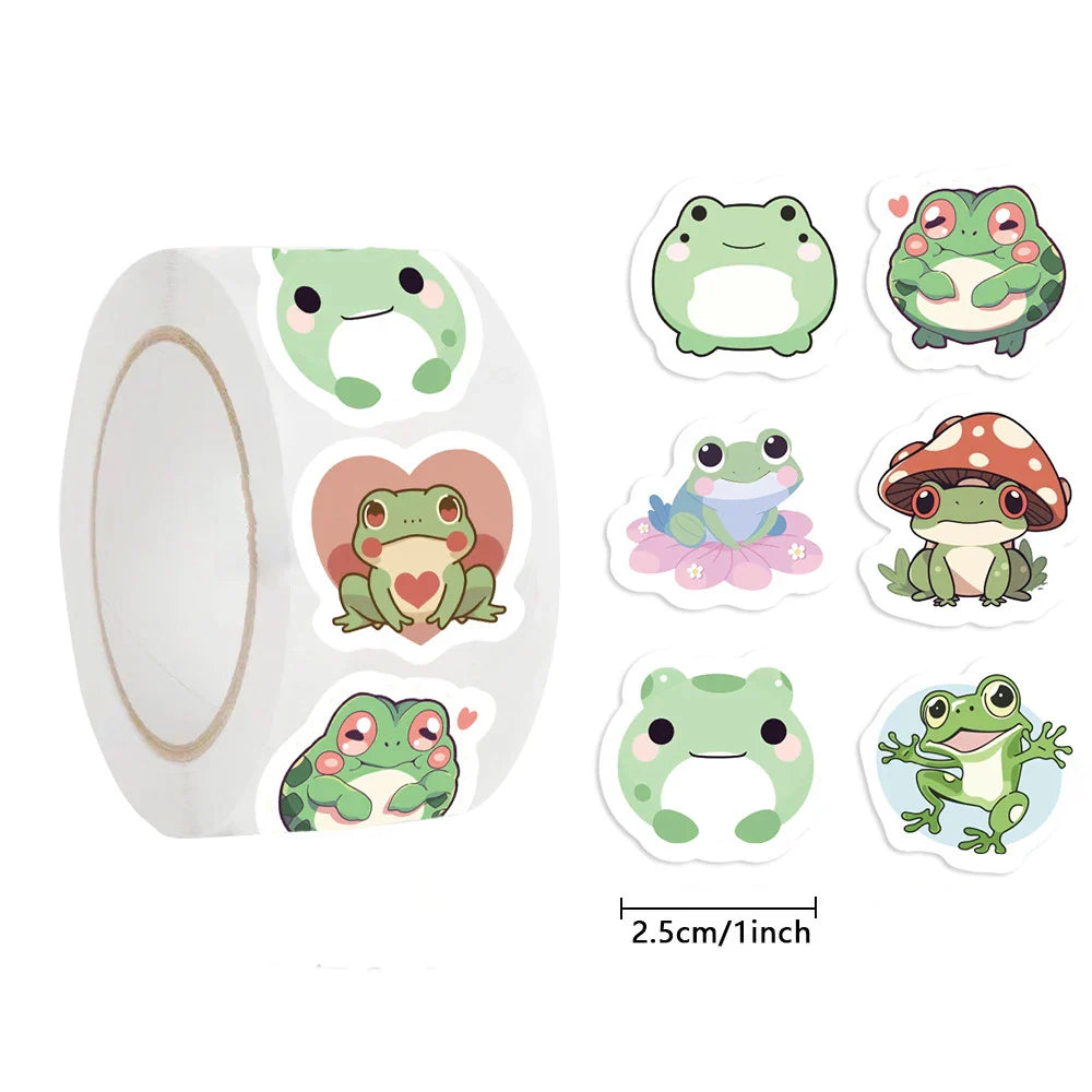 100-500pcs Frog Animals Reward Stickers School Students Cute Cartoon Encouragement Sticker Scrapbooking DIY Gift Decoration (ONLINE ORDER ONLY)