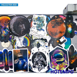 50Pieces Alien Astronaut ET UFO Outer Space Style Funny Stickers for Motorcycle Car Bike Skateboard Luggage Phone Laptop Sticker (Online Order Only)