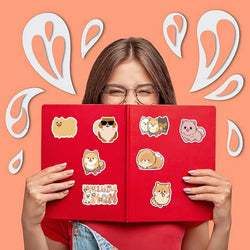 50PCS Cartoon Cute Pomeranian Stickers Dog Creative Personality Graffiti Waterproof Sticker For Suitcase Refrigerator Skateboard (ONLINE ORDER ONLY)