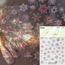 Colorful Fireworks Blooming Castle Romantic Brilliant Sky Self Adhesive Nail Art Stickers Star Shiny Rhinestone Manicure Decals (Online Order Only)