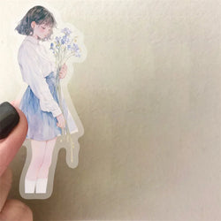 50PCS Kawaii Fashion Girl PET Sticky Sticker Aesthetic Korean Stationery DIY Decoration Scrapbooking School Supplies for Kids (ONLINE ORDER ONLY)