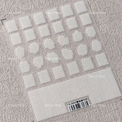 Retro White Lace Fabric Piece Bowknot English Letter Decorative Border Irregular Cloth Block Adhesive Nail Art Stickers Decals (ONLINE ORDER ONLY)