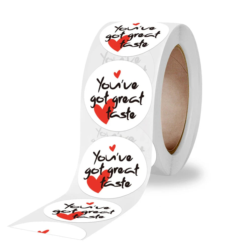 500pcs/roll Handmade with Love Letter Stickers Thank You Stickers Labels Wedding Box Gift Packing Decoration Stationery Stickers (ONLINE ORDER ONLY)