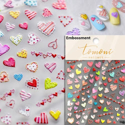 Colored Crystal Star Love Heart Shiny Silver Hollowed Smudging Rainbow Flower Jelly Embossed Nail Art Stickers Manicure Decals (ONLINE ORDER ONLY)