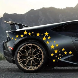 60pcs Five-pointed Star Car Body DIY Stickers Set, Racing Door Side Vinyl Decal Night Run Sport Competition Style Decorative (ONLINE ORDER ONLY)