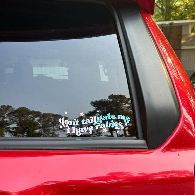 The Text Car Stickers Don't Tailgate Me Close Decoration Bumper Rear Window Fashion Stickers Creative Sport PVC Vinyl Decals (ONLINE ORDER ONLY)