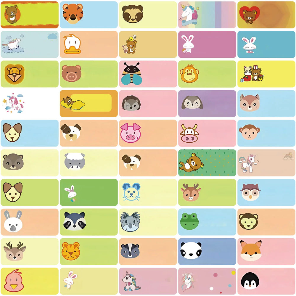 50PCS Animals Cartoon Name Stickers for Toy DIY Luggage Laptop Guitar Skateboard Phone Case Bike Car Sticker (ONLINE ORDER ONLY)