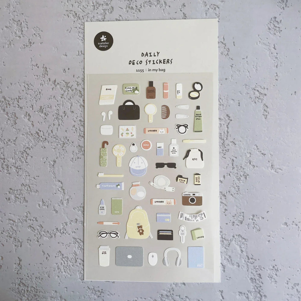 Korean Import Original Suatelier Daily Stickers Scrapbooking Diy Journal Stationery Sticker Children Decor Art Supply (Online Order Only)