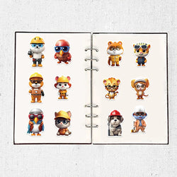 50pcs Professional Animals With Glasses Stickers Cute Decals Decoration DIY Skateboard Scrapbook Laptop Fridge Car Kids Toy (ONLINE ORDER ONLY)