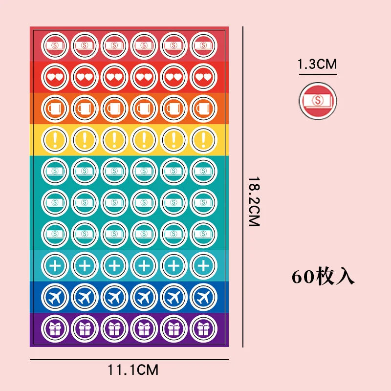 Loose-Leaf Notebook Handwritten Labels Indicate White And Blue Color Stickers Letter Stickers Sticky Notes Index Stickers (Online Order Only)