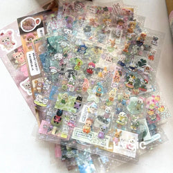 6pcs/10pcs Set Y2K Random Cute Glitter Laser Sticker for Phone Camera Luggage Journal Sticker Kawaii Decoration Sticker Gift (ONLINE ORDER ONLY)