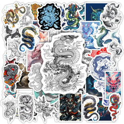 Cool Tradition Chinese Dragon Stickers Animal Aesthetic Decals DIY for Laptop Luggage Phone Scrapbook Waterproof Child Toy (ONLINE ORDER ONLY)