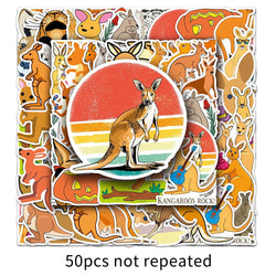 10/30/50PCS Funny Kangaroo Cartoon Stickers DIY Skateboard Laptop Phone Luggage Suitcase Guitar Wall Decals Decoration Kids Toy (ONLINE ORDER ONLY)