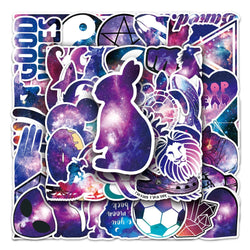 50Pcs Space Star Cartoon Waterproof Vinyl Stickers for Skateboard Snowboard (Online Order Only)