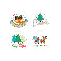 100-500pcs Santa Claus Tree Paper Label Cartoon Merry Christmas Sticker New Year Cute Snowman Stationery Stickers For Kids Gift (Online Order Only)