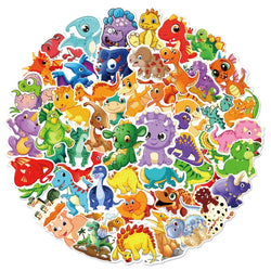Cartoon Dinosaur Stickers PVC for Scrapbook, Water Bottle, Phone, Kids DIY Toy (10/25/50pcs) (Online Order Only)