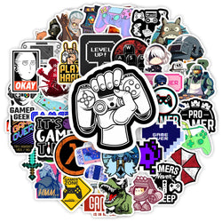 Funny Video Game Lovers Stickers DIY Gift Kids Toy Decal for Laptop Phone Scrapbook Luggage Decorative Graffiti Waterproof (ONLINE ORDER ONLY)