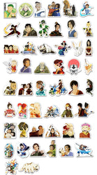 50PCS Anime Avatar The Last Airbender Waterproof Stickers DIY Skateboard Guitar Laptop Cool Cartoon Decal Kids Toy Sticker (Online Order Only)