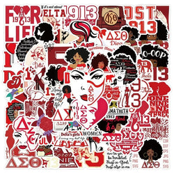 Delta Sigma Theta Sorority Stickers Pack - Laptop, Water Bottle, Suitcase Decor (Online Order Only)