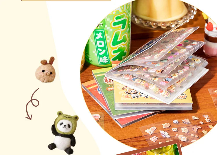 24piece/book Vitality Party Series Cut Film Sticker Book Y2K Journal Handbook Scrapbooking Kawaii Decoration Sticker Gift (ONLINE ORDER ONLY)