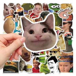 50pcs/Bag,Funny Emoji Pack Stickers,Waterproof,Be Suitable for Skateboard DlY Luggage LaptopPhone Creative Stationery Toys (Online Order Only)