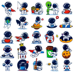 10/50PCS Universe Outer Space Stickers Rockets Alien Astronaut for Laptop Skateboard Phone Guitar Kids Cartoon Sticker Decal Toy (Online Order Only)