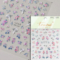 Swallow Bird Insect Animal Phoenix Peacock Dove 3D Self Adhesive Nail Art Stickers Chinese Ancient Poetry Manicure 5D DIY Decals (ONLINE ORDER ONLY)