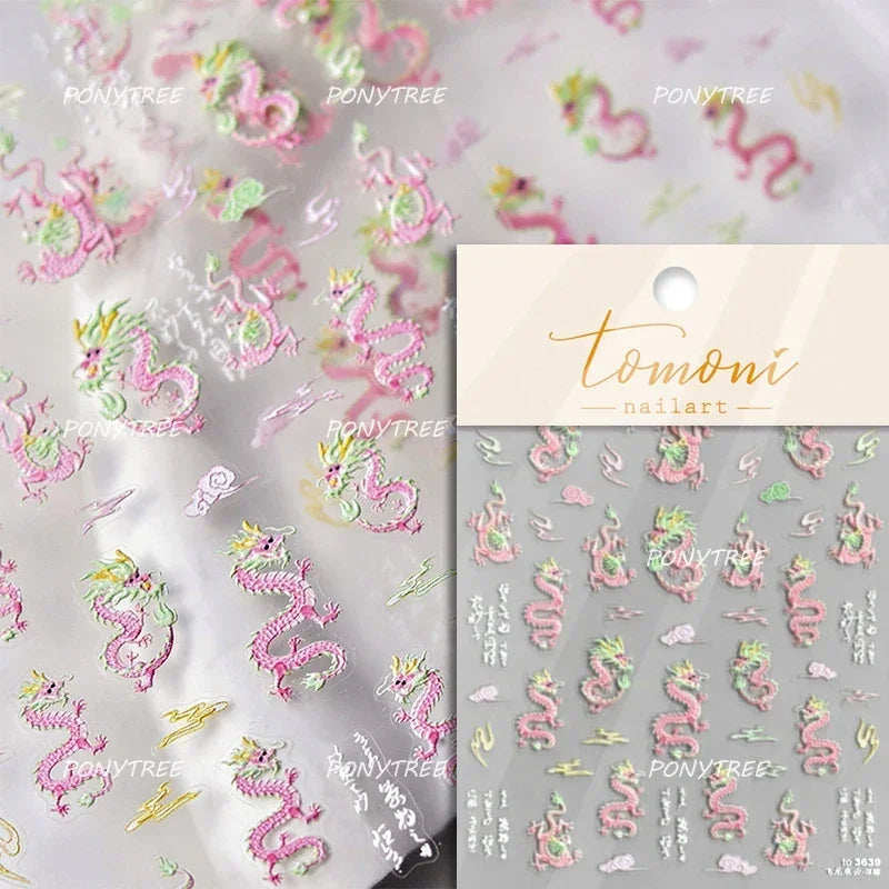 Angel Bowknot Stone Statue Vintage Photo Frame Flower Bed Bouquet Garden Rose Crown Adhesive Nail Art Stickers Manicure Decals (ONLINE ORDER ONLY)